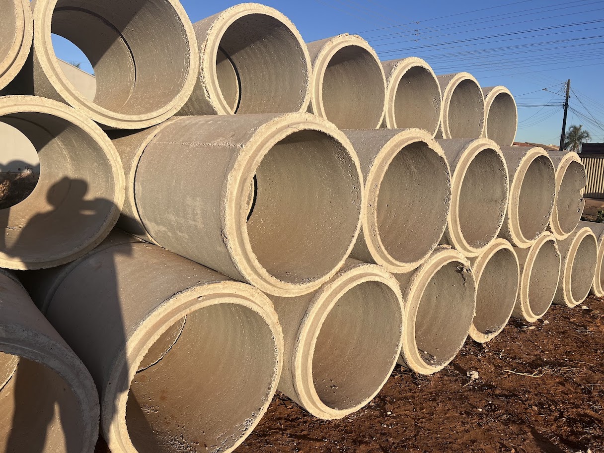 Tubos de concreto para drenagem industrial